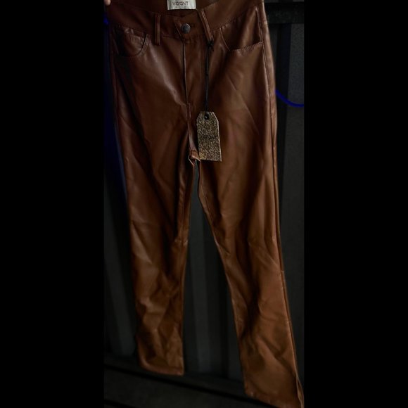 Vibrant Vegan Luxe Side Slit Bootcut Pants - Picture 1 of 2